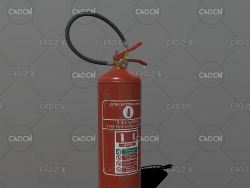 C4D高压干粉灭火器消防器材模型