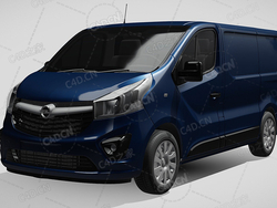 欧宝vivaro封闭车厢面包车货车2015款C4D汽车模型下载