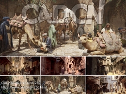 热带沙漠地带的中东集市3D模型合集GRAND BAZAAR