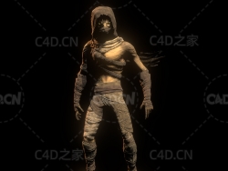 沙丘居民变异物种角色C4D模型DuneDweller