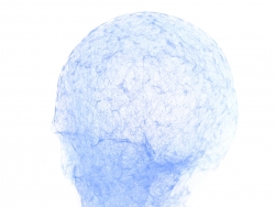 骷髅头样条线卡通素描C4D模型 Skull