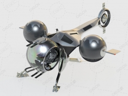 科幻飞行器C4D模型oblivions bubbleship