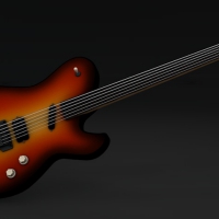 电吉它C4D模型 Electric Guitar 1