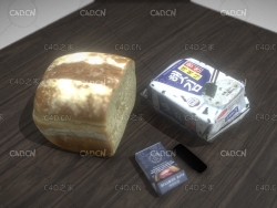 面包香烟打火机C4D模型 Bread cigarette