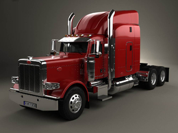 彼得比尔特卡车C4D模型 Peterbilt 379 Tractor Truck 1987 3D Model