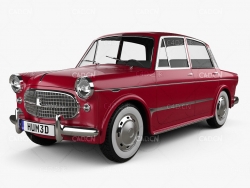 1957款菲亚特古董汽车 Fiat 1200 Granluce 1957 3D model
