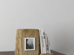 桌台装饰品：木桩摆件书籍