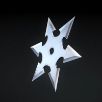 手里剑Shuriken C4D模型（六角飞镖）