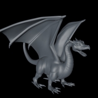 带翅膀的龙3D模型 Dragon