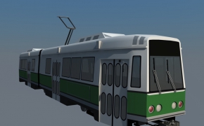 轻轨车C4D模型 lrv 3d model