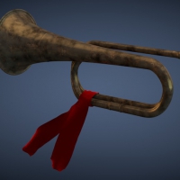 军号C4D模型 Bugle 3d model