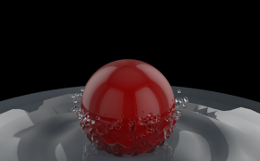 C4D制作水花溅开效果