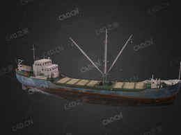 美国海军卡伯特号航空母舰C4D模型下载Caboteur 3d model