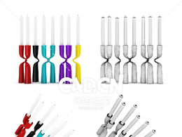 创意蜡烛C4D模型