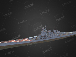 意大利海军威尼斯号巡洋舰C4D模型下载Venezia 3d model
