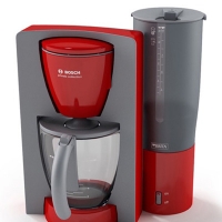 红色榨汁机C4D模型 Press 3D model