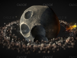 C4D银河系陨石模型 Maan Totaal