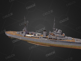日本海军香取号轻型巡洋舰C4D模型下载Katori 3d model