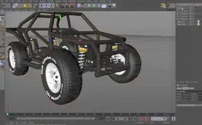 C4D沙滩越野车建模、绑定视频教程 Beach buggy modeling, binding video tutorial