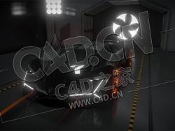 C4D科幻跑车模型 Tunnel a vent