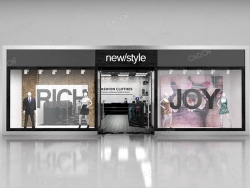 fine服饰店3d model of Shop window witch low polyinterior