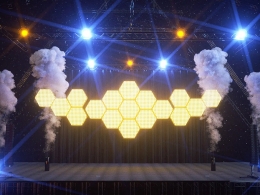 带烟雾的3D音乐会舞台模型3D Concert Stage Model with Smoke