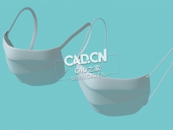 疫情防护卫生防护一次性口罩C4D模型Mask_C4D