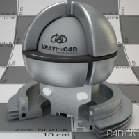 vray for c4d材质：Brushed Metall 003