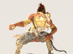 C4D魔兽动物蜥蜴战士模型（包含骨骼绑定动画) LizardM_K01_SK_BYN 3D Model