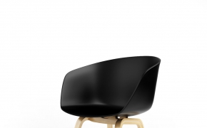 时尚黑色椅子C4D模型 About A Chair by Hay