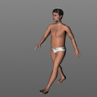 C4D裸体男人绑定模型（走路动作） man01 nude V8.5 mot 05