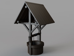 水井C4D模型 puit 3d model