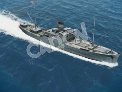 C4D海军舰艇军舰舰船-科米特号辅助巡洋舰模型 Auxiliary Cruiser Komet 3d Model