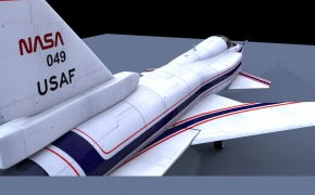 美国X-29型超音速飞机C4D模型