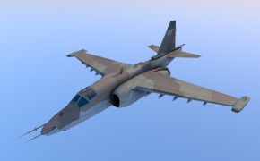 俄罗斯苏-25攻击机C4D模型 Su-25 Frogfoot 3d mode