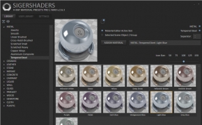 VRAY FOR 3DMAX材质库 SIGERSHADERS V-Ray Material Presets Pro 2.6.3 for 3ds Max