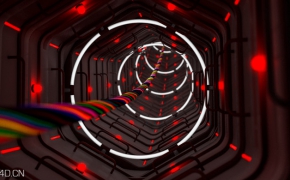 科幻隧道C4D模型 SciFi Tunnel