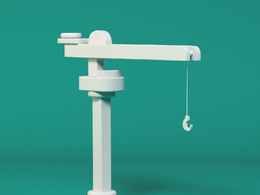 低面卡通起重机图标模型Crane