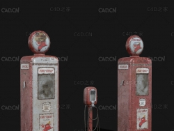 破旧的加气站 旧气泵设备 Old Gas And Air Pumps