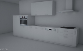 厨房C4D模型 kitchen model