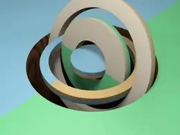 C4D圆圈旋转动画工程 abstract rotation