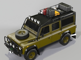 陆虎越野车 路虎卫士汽车C4D模型 land rover expedition 2012