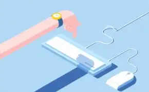 C4D二维卡通手操作键盘的MG动画视频教程