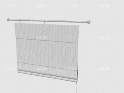C4D垂直帘窗帘模型 Curtain 3D Model-5