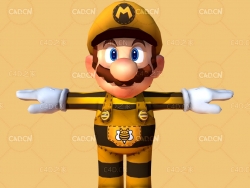 超级马里奥兄弟卡通角色C4D模型 Mario
