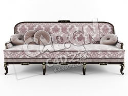 3人欧式沙发C4D模型 3seater sofa ModeneseGastone