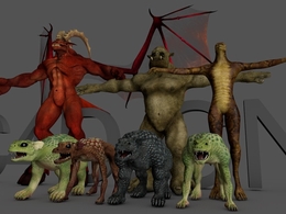 24套C4D变异怪物游戏角色模型合集