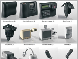 100个安全设备3D模型合集 DOSCH 3D: Security