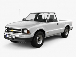 雪佛兰S10皮卡汽车 Chevrolet S10 Single Cab Standart Bed 1994 3D model