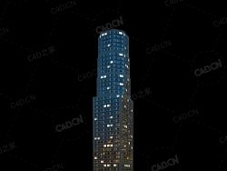 夜间摩天大楼办公楼写字楼C4D模型 Archmodels Vol.103_Night Skyscrapers - model-66
